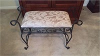 Metal Upholstered Bench