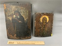 2 Old Wood Religious Icons
