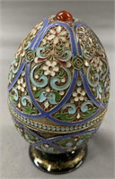 Russian Lacquer Fabrige Egg (Doesn't Open, Dent)
