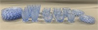 Imperial Glass Katy Blue Laced Edge Glass Grouping