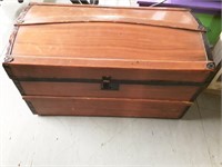 VINTAGE TRUNK with HANDLES NICE FINISH