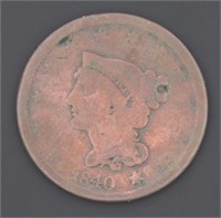 1840 Braided Hair Copper Large Cent