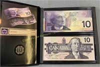 2 Mint $10 dollar notes, identical serial numbers