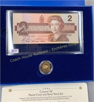 Canada $2 proof coin and bank note set, Pièce de