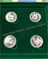 1996 Sterling silver 50 cent four-coin set