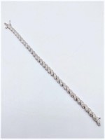 .925 Silver & 14 Diamond Tennis Bracelet