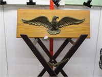 Folding Stand & Eagel Wood Picture