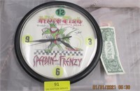 12" Round Nitro Fish Clock - Plastic