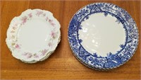 5 Vintage German Plates & 6 Flo-Blu Plates