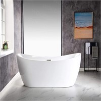 WOODBRIDGE 59" Acrylic Freestanding Bathtub