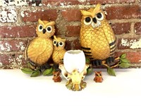Owl Decor, Owl Salt and Pepper Shakers and