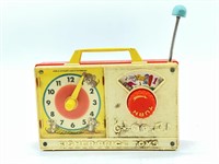 Vintage Fisher-Price Musical Clock Toy 7.5” x