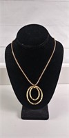 Hammered Oval Necklace (Costume)