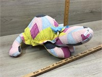 LOVE WORN TURTLE HAND MADE FROM OLD QUILT LOVE WOR
