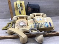 BOX OF OLD TELEPHONES BOX OF OLD TELEPHONES