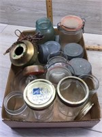 FLAT OF CAN JARS AND ZINC LIDS FLAT OF CAN JARS AN