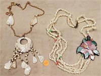 L - BEAUTIFUL SHELL COSTUME JEWELRY NECKLACES(534)