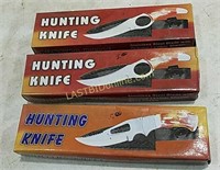 3 Hunting Knives with Sheaths