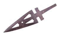 19th Century Gunstock War Club Cutout Blade