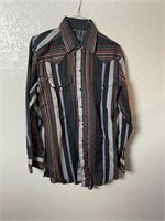 Vintage Panhandle Slim Striped Pearl Snap Shirt