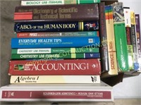 22+ college level text books, teaching manuals,