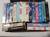 37 VHS video tape movies, mostly kids shows,