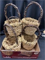 Woven basket collection, six pieces 11 inches