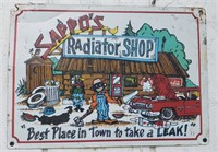 Sappo's Radiator Shop Metal Sign, Approximately