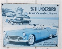 Metal '56 Thunderbird Sign, Approximately 16" x