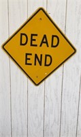 Large Metal Dead End Sign, Approximately 33"
