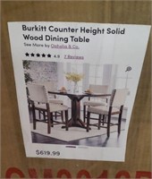 Burkett counter height  solid wood dining table