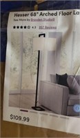 Lesser 68" arched floor lamp disassembled in box