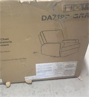 Swivel glider recliner chair microfiber (gray)