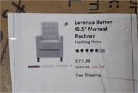 Lorenzo button manual recliner