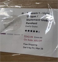 Creative Hakeem 1 light globe pendant