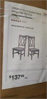 Set of double 2 x back dining chairs