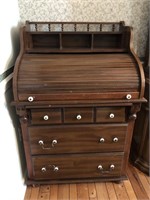 Desirable Cylinder Roll Desk w/3 Drwrs & Letter