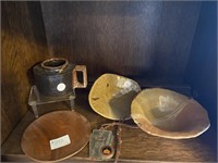 Pottery, medal, Woodware