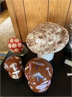 Collection of giant mushrooms