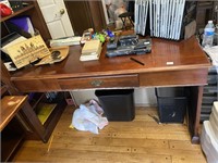 Cherry Office Desk/Bookcase w/Partner's Drawers