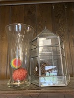 Domed Terrarium and Large Vase