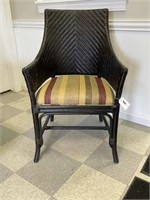 Contemporary Basket Weave Style Arm Chair