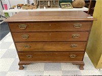 Period Chippendale Cherry 4 Drawer Dresser