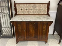 Marble Top Victorian Cabinet