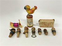 Bottle Stoppers, Wind up Chicken & Itchy Dog