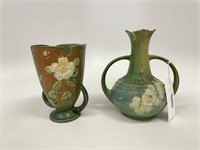2 Roseville Flower Vases