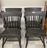 4 Painted Solid Maple Chairs