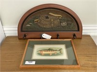 Fishing Coat Rack and Fish Print
