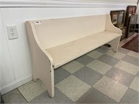 Painted Wooden Waiting Bench