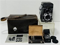 Yashica 635 Camera w/Accessories and Case